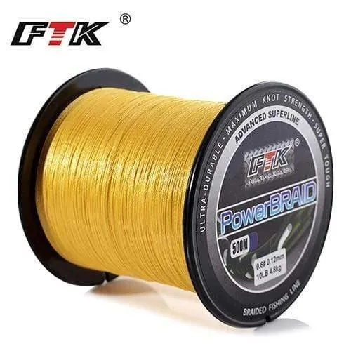 Geflochtene Angelschnur 8-60LB 0.1-0.4mm 4-Strang Multifilament Angeln PE Geflochtene Draht 500M Angelschnur