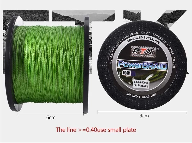 Geflochtene Angelschnur 8-60LB 0.1-0.4mm 4-Strang Multifilament Angeln PE Geflochtene Draht 500M Angelschnur