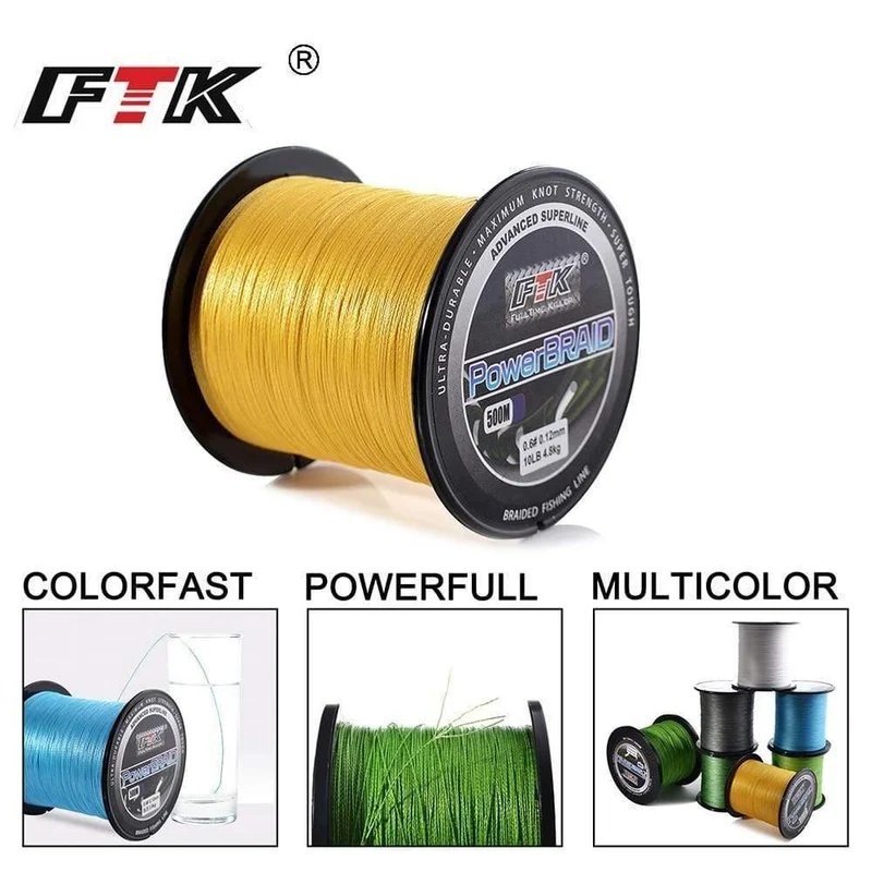 Geflochtene Angelschnur 8-60LB 0.1-0.4mm 4-Strang Multifilament Angeln PE Geflochtene Draht 500M Angelschnur