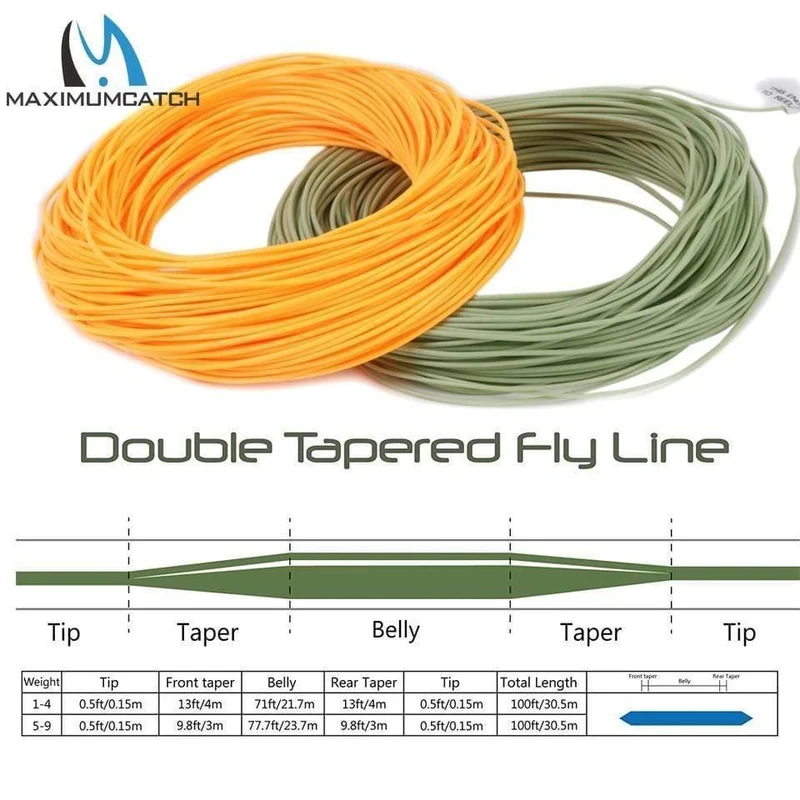 Double Taper Fliegenschnur 2/3/4/5/6/7/8 WT schwimmende Fliegenfischschnur