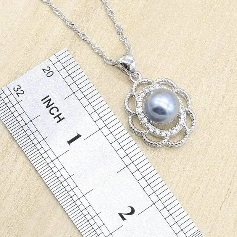 925 Sterling Silber Brautschmuck Sets für Frauen Geometrische Ohrringe Ringe Anhänger Halskette Geburtstag Hochzeitsgeschenk
