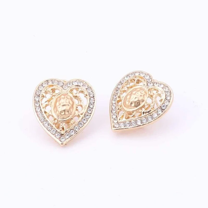 Hochzeit Braut Kostüm Schmuck Sets Dubai Indische Gold Farbe Herzförmige Halskette Ohrringe Ring Sets Für Frauen