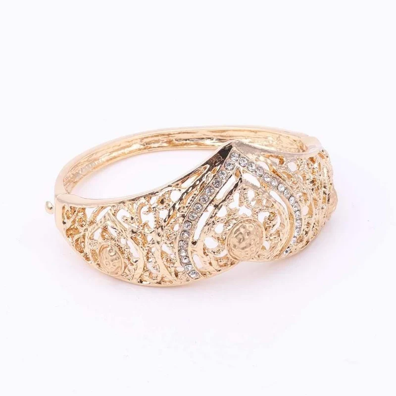 Hochzeit Braut Kostüm Schmuck Sets Dubai Indische Gold Farbe Herzförmige Halskette Ohrringe Ring Sets Für Frauen