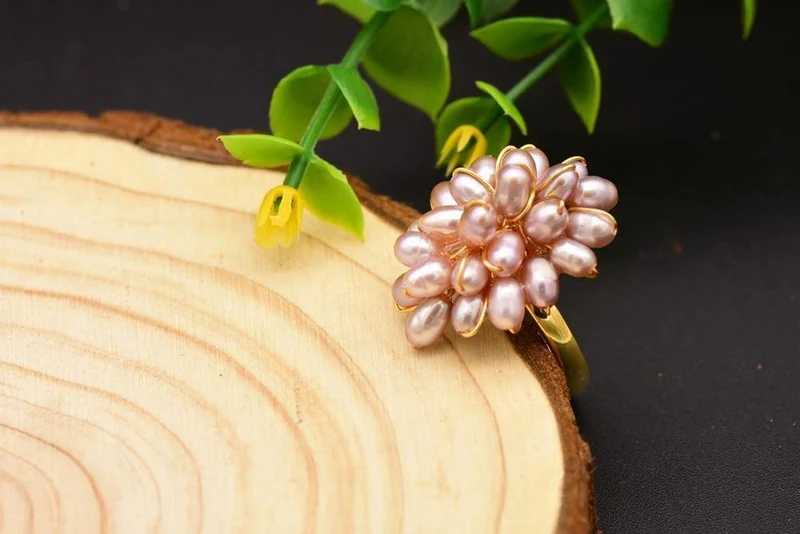 925 Sterling Silber Natürliche Süßwasser Rosa Perle Herzform Ring Für Frauen Hochzeit Edlen Schmuck anillos mujer GR0235