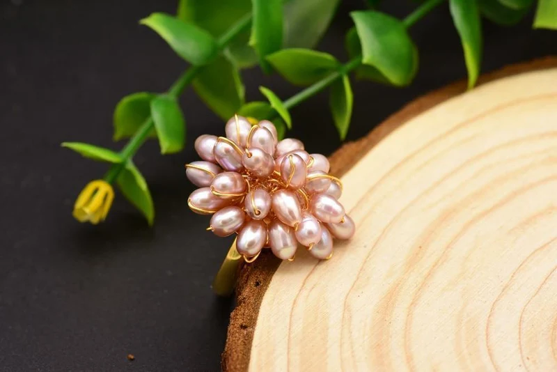 925 Sterling Silber Natürliche Süßwasser Rosa Perle Herzform Ring Für Frauen Hochzeit Edlen Schmuck anillos mujer GR0235
