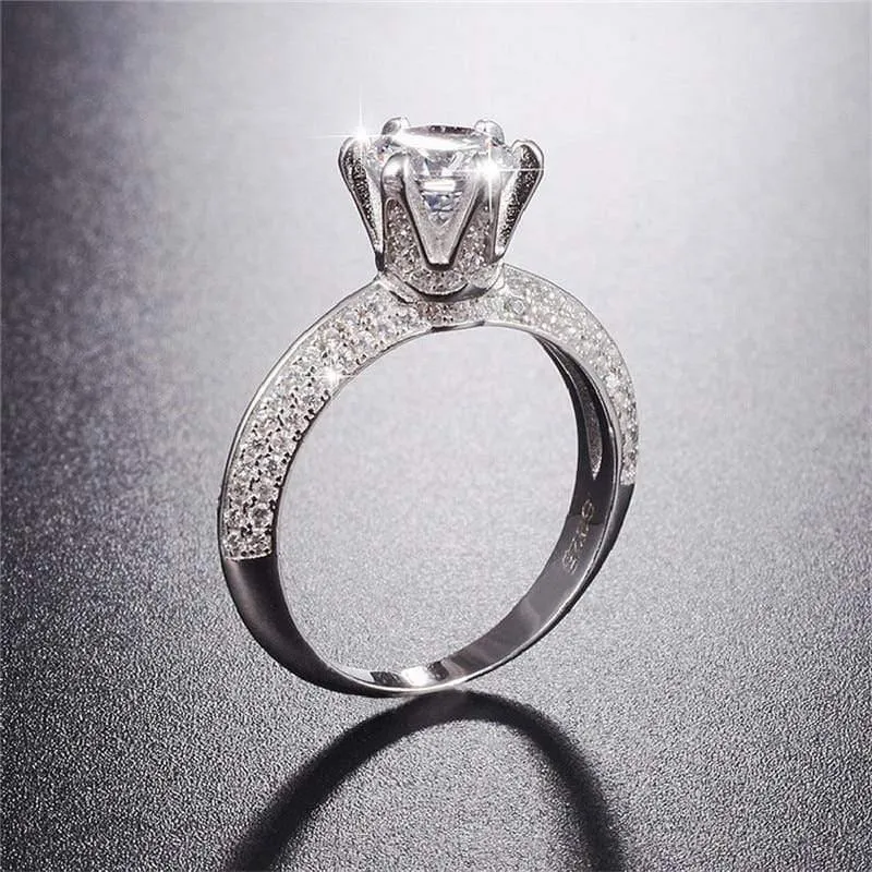 925 Sterling Silber Ring 2Ct 10 Herzen Pfeile SONA Diamant Hochzeit Schmuck Ringe Engagement für Frauen