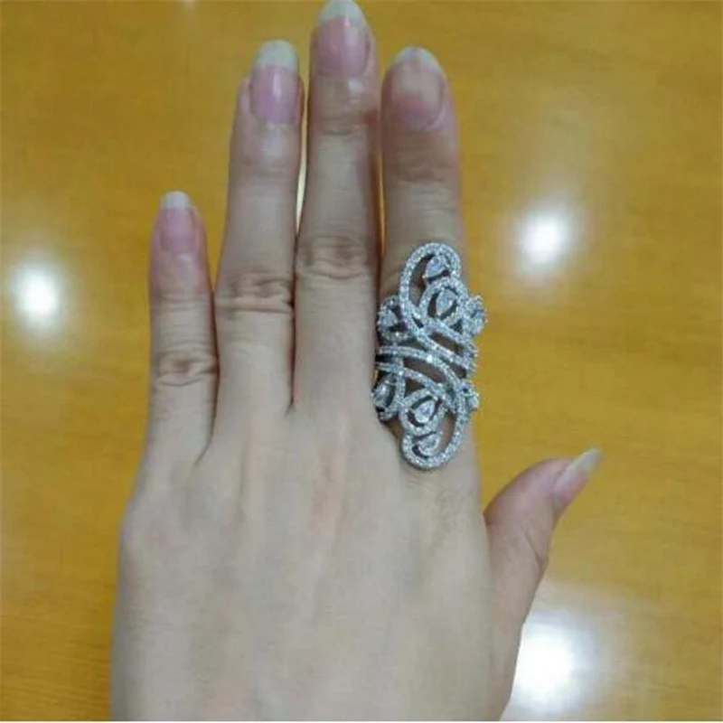 Frauen Männer Schmuck Simulierter Diamant Edelstein Ringe 925 Sterling Silber Verlobung Ehering Ring