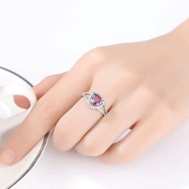 925 Sterling Silber Natürlicher Mystischer Topas Edelstein Hochzeit Verlobung Diamanten Ring Feiner Schmuck Großhandel