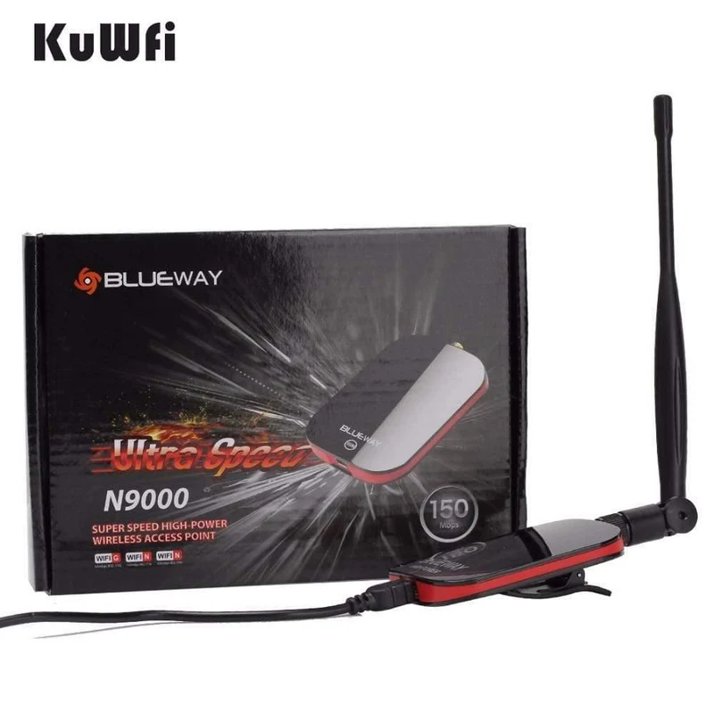 150 Mbit/s Wireless-USB-Adapter Blueway N9000 Free Internet Long Range Network RT3070L USB Wifi