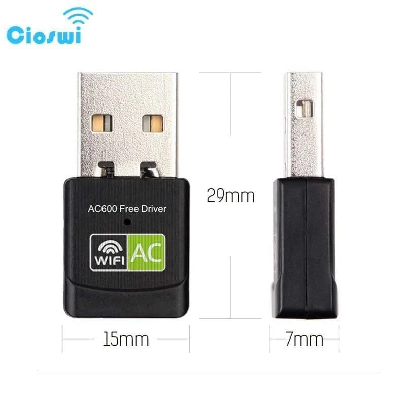 Treiber WLAN-Adapter Dual-Band-600Mbps-Netzwerkkarte Mini-WLAN-USB-Internet-Lan-WLAN-Adapter