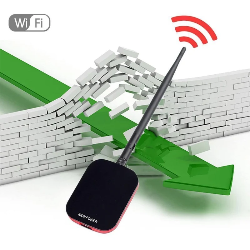 N9000 Kostenloses Internet Wireless USB WiFi-Adapter 150Mbps Long Range + Wi-Fi-Antenne Wi-Fi-Empfänger