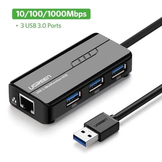 USB-Ethernet USB-3.0-2.0-RJ45-HUB für Xiaomi Mi Box 3 / S-Set-Top-Box-Ethernet-Adapter