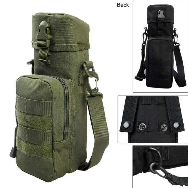Wasserflaschentasche, taktische Armee, Wasserbeutel, Wasserkocher, Zubehörtaschen für Camping, Wandern, Reisen, Survival-Kits, Halter