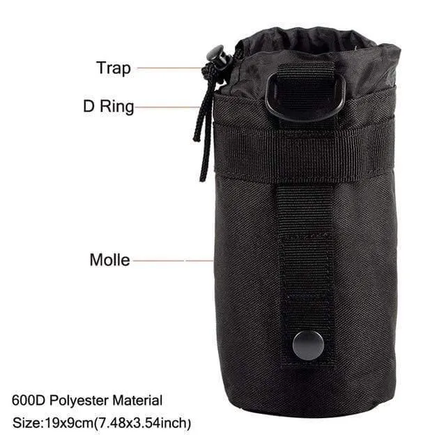 Wasserflaschentasche, taktische Armee, Wasserbeutel, Wasserkocher, Zubehörtaschen für Camping, Wandern, Reisen, Survival-Kits, Halter