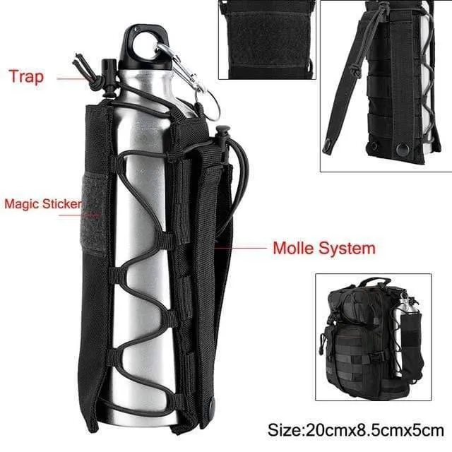 Wasserflaschentasche, taktische Armee, Wasserbeutel, Wasserkocher, Zubehörtaschen für Camping, Wandern, Reisen, Survival-Kits, Halter