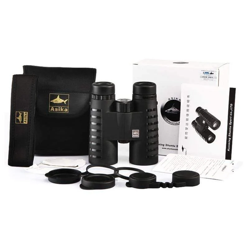 10x42 Camping Jagdfernrohre Asika Fernglas mit Umhängeband Tragetasche Teleskop Weitwinkel Profi-Fernglas HD