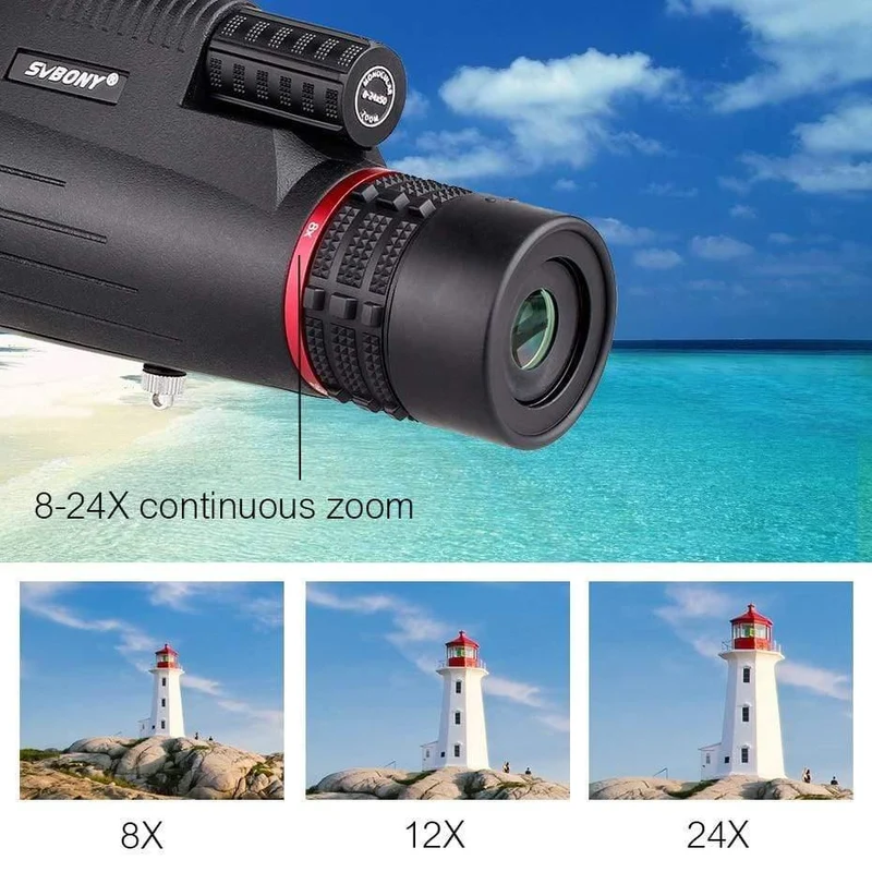 8-24x50 Zoom Monokular Hohe Vergrößerung FMC Glaslinse HD Teleskop Fernglas für die Jagd Wandern Camping F9325A