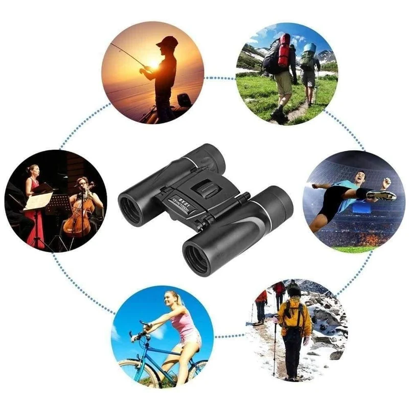Mini 8x21 Zoom Fernglas Long Range 3000m Folding HD Leistungsstarkes Teleskop BAK4 FMC Optik Jagd Sport Camping Wandern