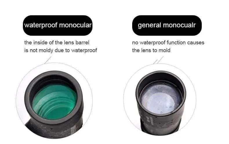 12x50 Monokular BaK4 Prisma Voll mehrfach beschichtete Monokulare IPX7 Wasserdichte Teleskope Camping Wandern Jagd Spyglass F9338D