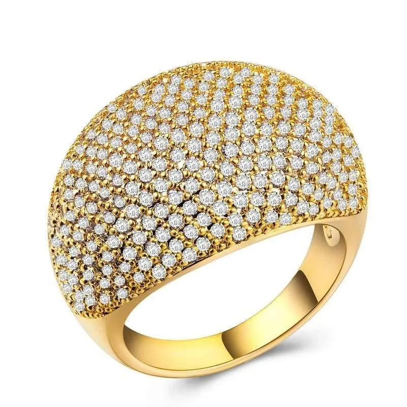 925 Sterling Silber Schmuck Diamantring Edelstahl Herren Indischer Schmuck Schatz voller Zirkon Goldring Roségold B1041