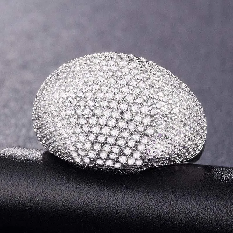 925 Sterling Silber Schmuck Diamantring Edelstahl Herren Indischer Schmuck Schatz voller Zirkon Goldring Roségold B1041
