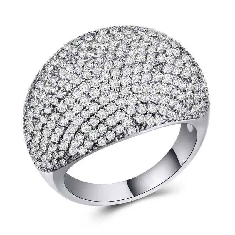 925 Sterling Silber Schmuck Diamantring Edelstahl Herren Indischer Schmuck Schatz voller Zirkon Goldring Roségold B1041
