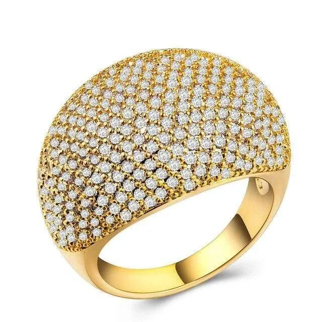 925 Sterling Silber Schmuck Diamantring Edelstahl Herren Indischer Schmuck Schatz voller Zirkon Goldring Roségold B1041