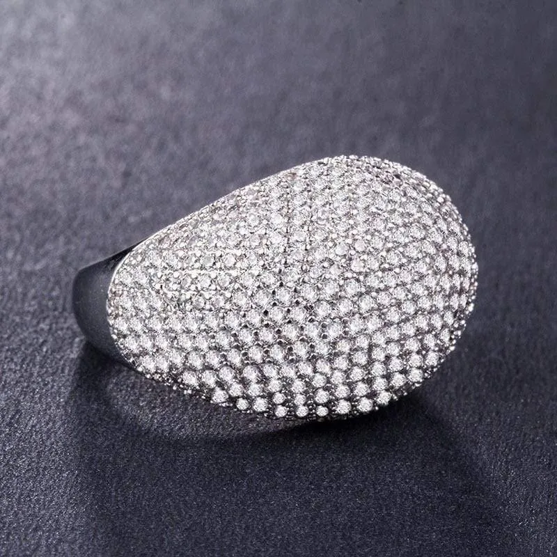 925 Sterling Silber Schmuck Diamantring Edelstahl Herren Indischer Schmuck Schatz voller Zirkon Goldring Roségold B1041