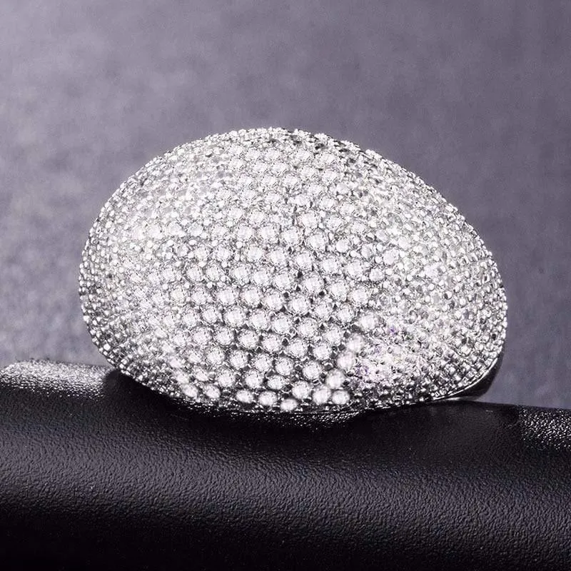 925 Sterling Silber Schmuck Diamantring Edelstahl Herren Indischer Schmuck Schatz voller Zirkon Goldring Roségold B1041