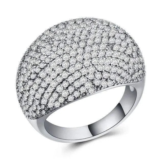 925 Sterling Silber Schmuck Diamantring Edelstahl Herren Indischer Schmuck Schatz voller Zirkon Goldring Roségold B1041