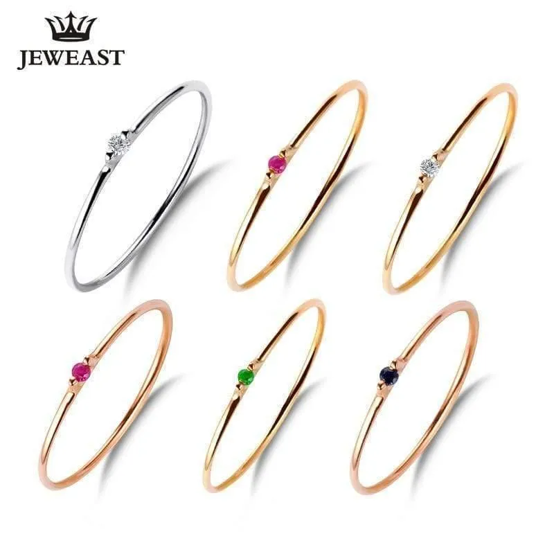 18k Reines Gold Frauen Rubin Miss Girl Geschenk Neue Heißer Verkauf Party Trendy Gute Rabatt Natürliche Echt 18 K Anpassen