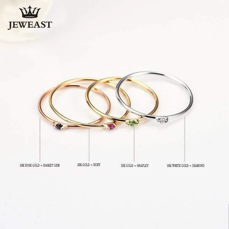 18k Reines Gold Frauen Rubin Miss Girl Geschenk Neue Heißer Verkauf Party Trendy Gute Rabatt Natürliche Echt 18 K Anpassen