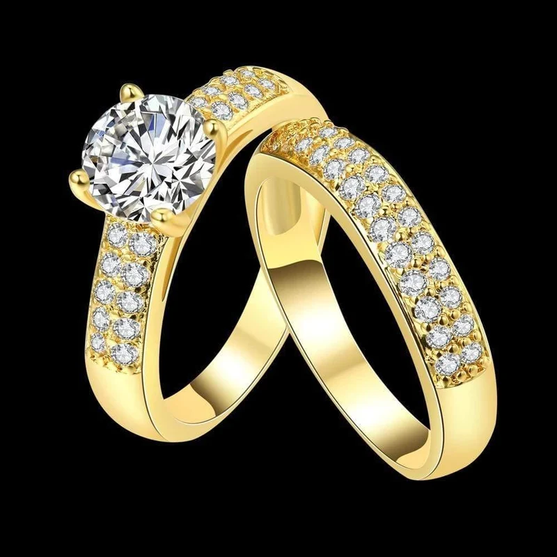 Ehering Echt Massiv 925 Sterling Silber Schmuck Ring Kubischer Verlobungsring Diamant Gold Silber Für Frauen Größe 5-9 DK