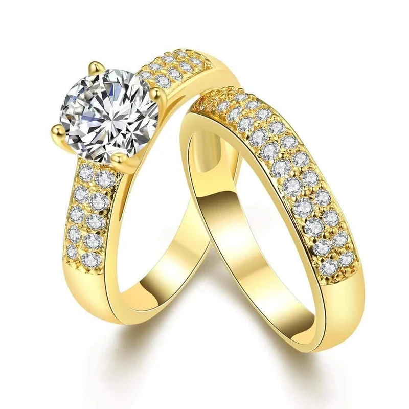 Ehering Echt Massiv 925 Sterling Silber Schmuck Ring Kubischer Verlobungsring Diamant Gold Silber Für Frauen Größe 5-9 DK