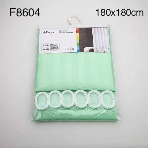 7 farben 180*180 cm Beliebte solide Bad Vorhänge Großen Kreis Duschvorhang Stoff Polyester Bad vorhänge mit haken F8602