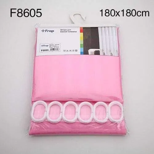 7 farben 180*180 cm Beliebte solide Bad Vorhänge Großen Kreis Duschvorhang Stoff Polyester Bad vorhänge mit haken F8602