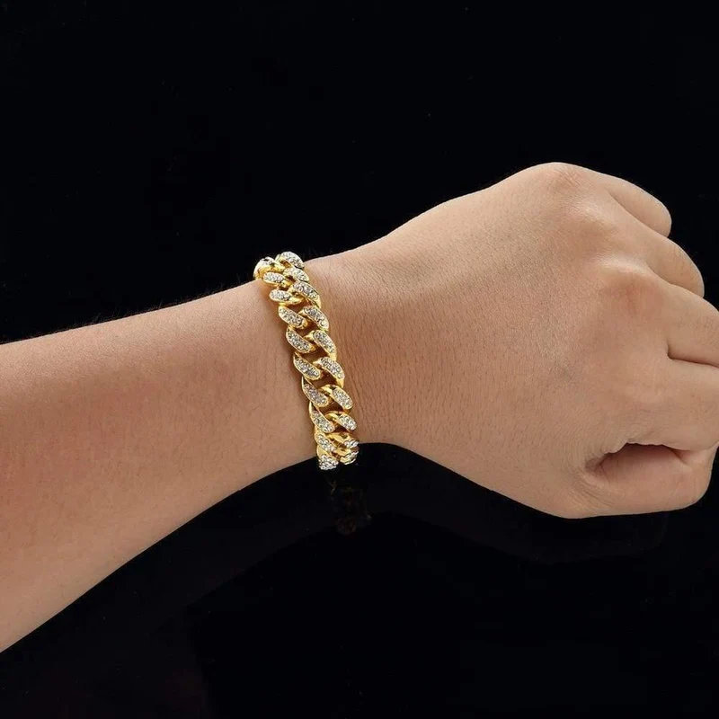Männer Armband Mode 18-20 cm lange Miami Cuban Link Armbänder männlichen Hiphop Schmuck Geschenke