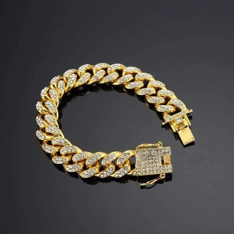Männer Armband Mode 18-20 cm lange Miami Cuban Link Armbänder männlichen Hiphop Schmuck Geschenke