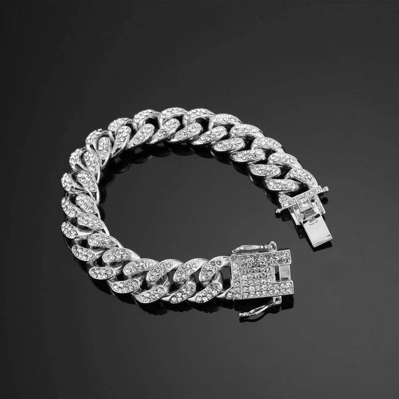Männer Armband Mode 18-20 cm lange Miami Cuban Link Armbänder männlichen Hiphop Schmuck Geschenke