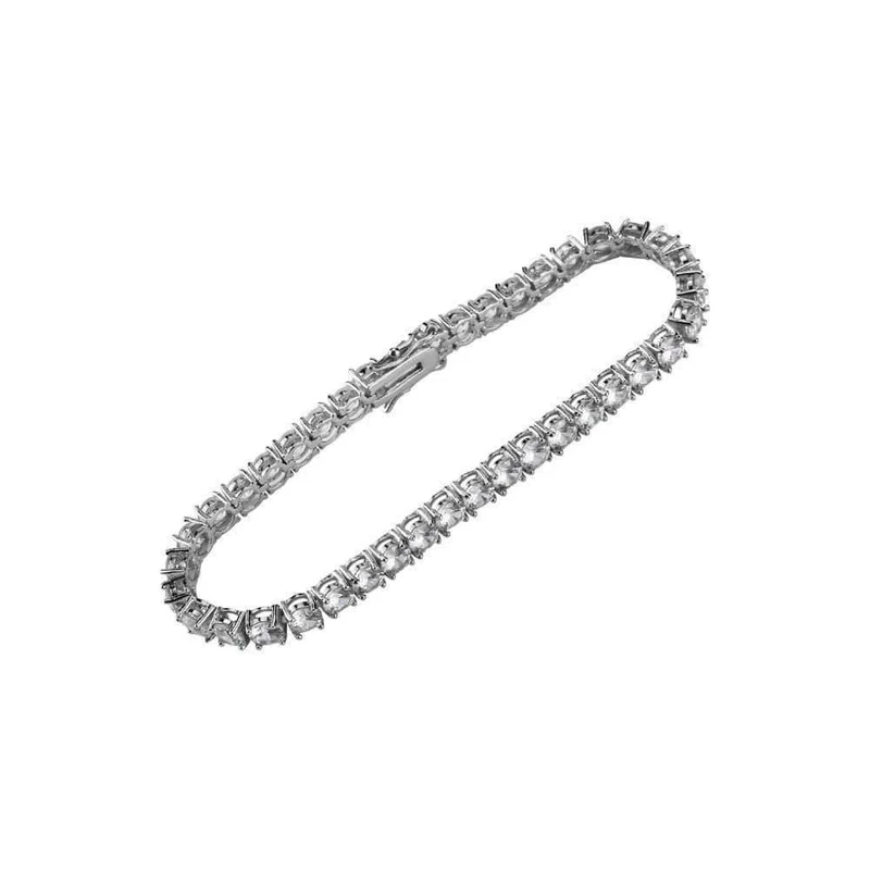 Zirkon Mode 1 Row 5mm Breite Gliederkette CZ Armbänder Hiphop Schmuck Geschenk für Unisex