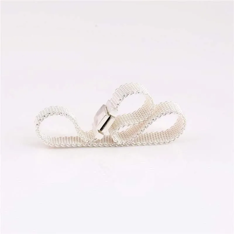 925 Sterling Silber gewebtes originales reflektierendes Glanzarmband Charm-Clip gewebte Kette weiblich DIY für R-Serie-Charme