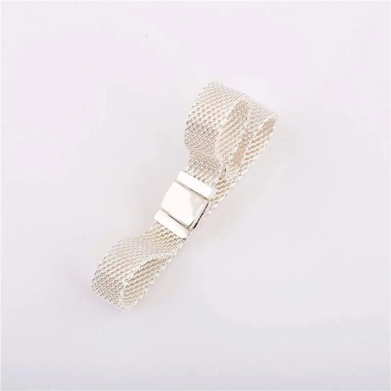 925 Sterling Silber gewebtes originales reflektierendes Glanzarmband Charm-Clip gewebte Kette weiblich DIY für R-Serie-Charme