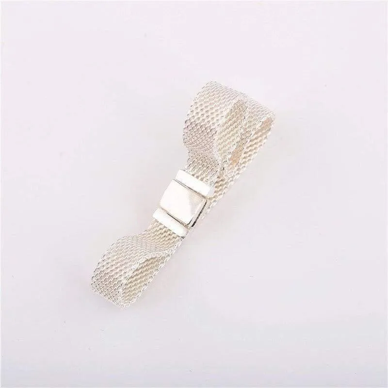 925 Sterling Silber gewebtes originales reflektierendes Glanzarmband Charm-Clip gewebte Kette weiblich DIY für R-Serie-Charme