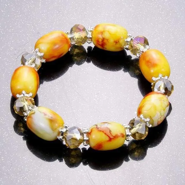 Amazonite Naturstein Streche Armband elastische Pulsrase Männer Frauen Modeschmuck Perlen erstellt Charms DIY