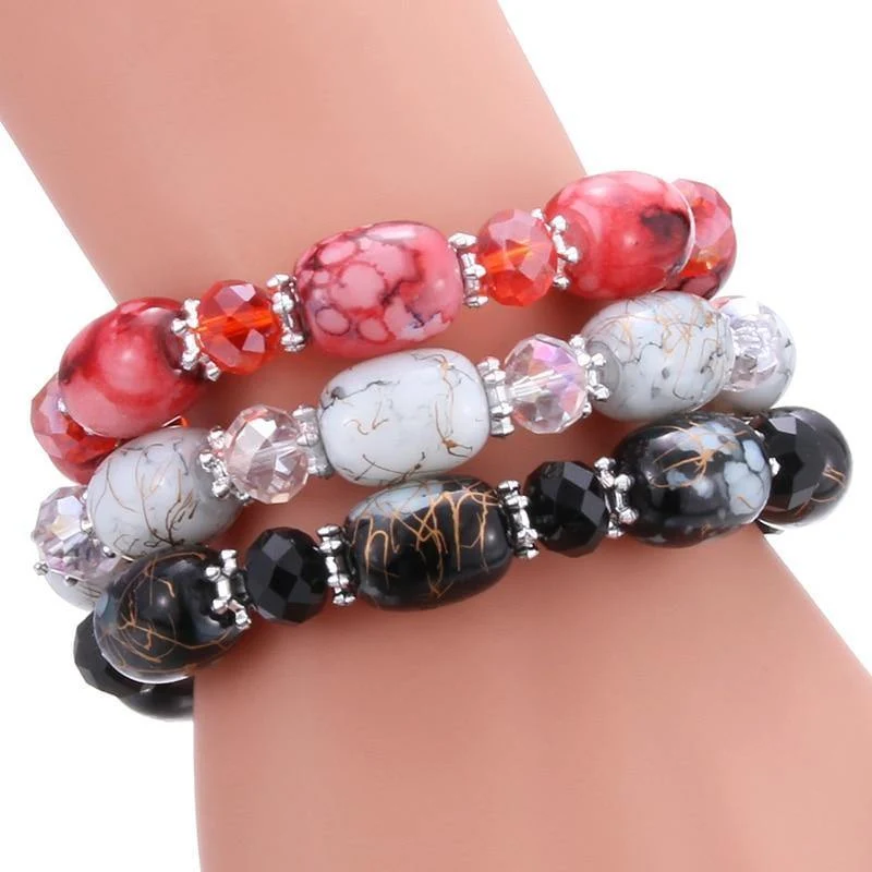 Amazonite Naturstein Streche Armband elastische Pulsrase Männer Frauen Modeschmuck Perlen erstellt Charms DIY