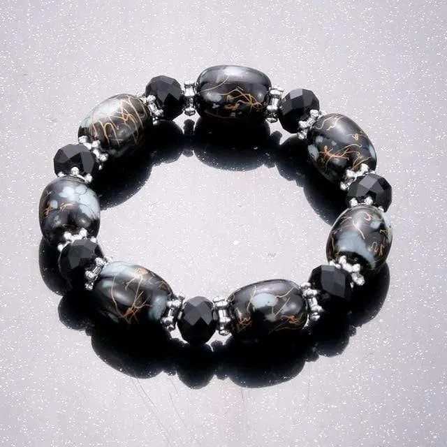 Amazonite Naturstein Streche Armband elastische Pulsrase Männer Frauen Modeschmuck Perlen erstellt Charms DIY