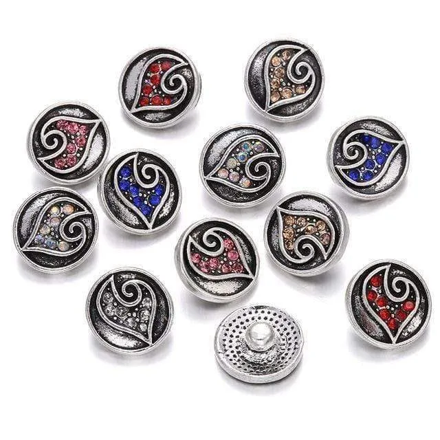 10pcs / lot neuer Schnellschmucksache-Baum des Lebens 12mm Metalldruckknöpfe passten Schnellarmband-Armband-Halsketten
