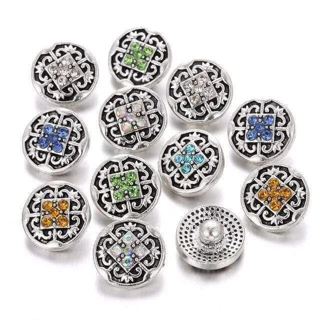 10pcs / lot neuer Schnellschmucksache-Baum des Lebens 12mm Metalldruckknöpfe passten Schnellarmband-Armband-Halsketten