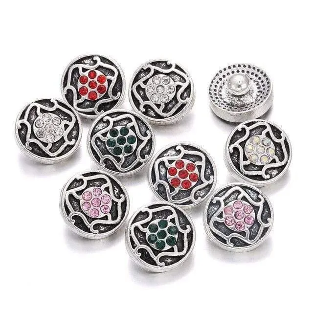 10pcs / lot neuer Schnellschmucksache-Baum des Lebens 12mm Metalldruckknöpfe passten Schnellarmband-Armband-Halsketten