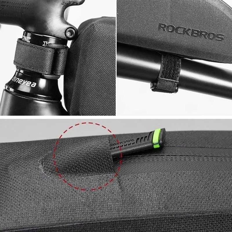 Fahrradtaschen Wasserdicht Radfahren Top Vorderrohr Rahmentasche Große Kapazität MTB Rennrad Pannier Schwarz Fahrradzubehör